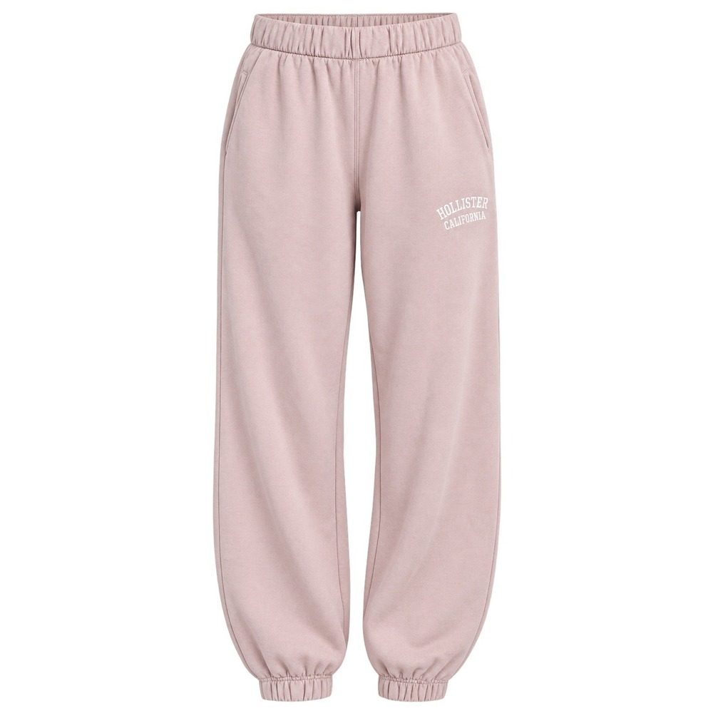 Hollister Women S Ultra High Rise Sweatpants Blush Pink Joggers Cozy Logo
